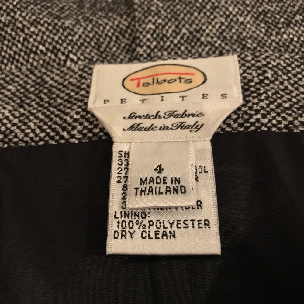 Talbots Petites Gray Pencil Skirt